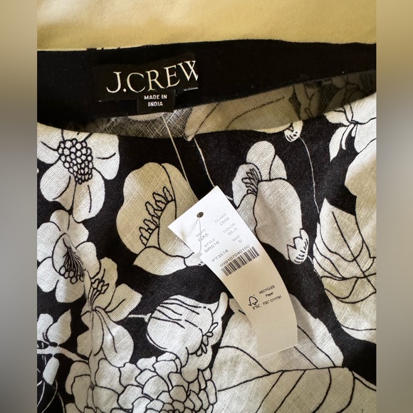 NWT J. Crew Gwyneth Linen Slip Skirt in Floral Print Sz Small - Picture 4 of 8